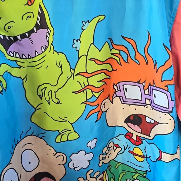 Nickelodeon Rugrats Windbreaker Jacket - Size L | Hooded Quarter-Zip Dinasauer🦖 - Picture 9 of 15